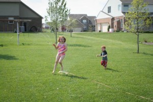 Sprinklers generate happiness...